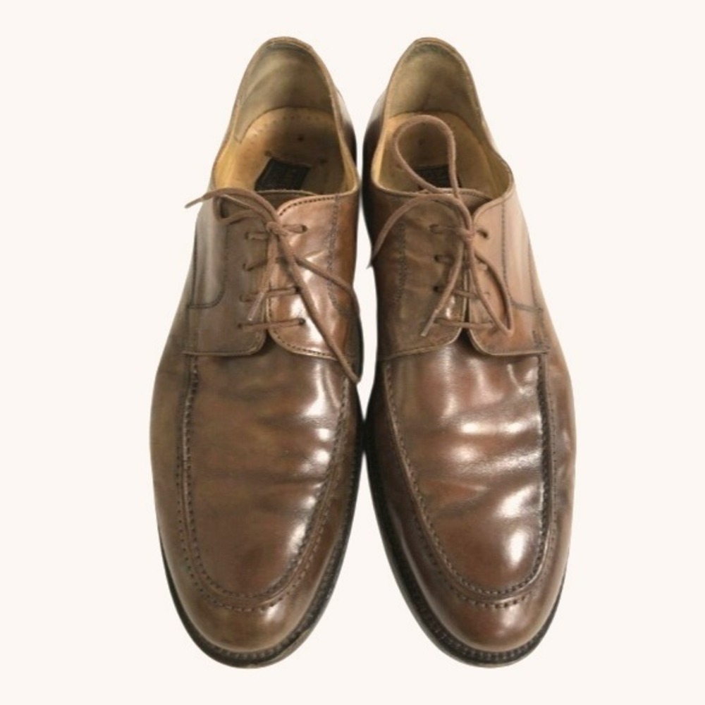 Mercanti Fiorentini Brown Leather Mens Dress Shoes Size‎ 11.5 Made in Italy